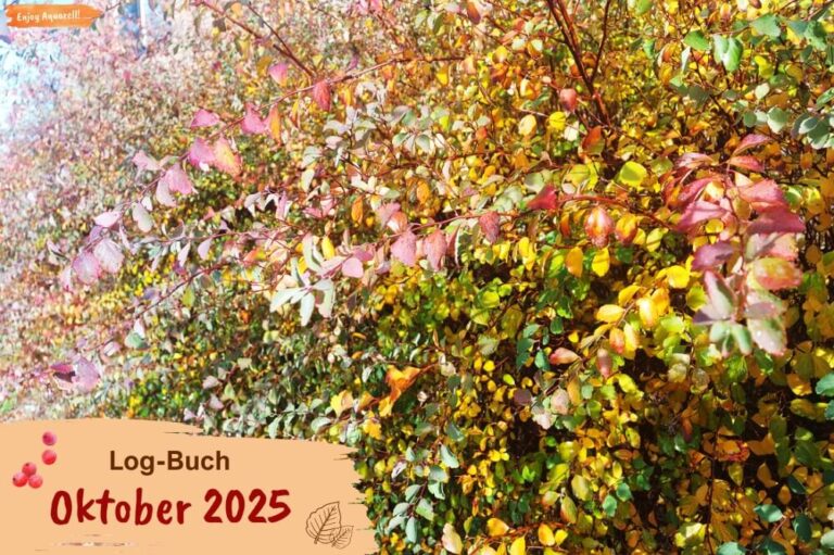 Bildfüllender Busch mit buntem Herbstlaub