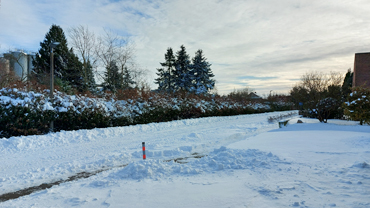 Winterstimmung in einem Wohnviertel